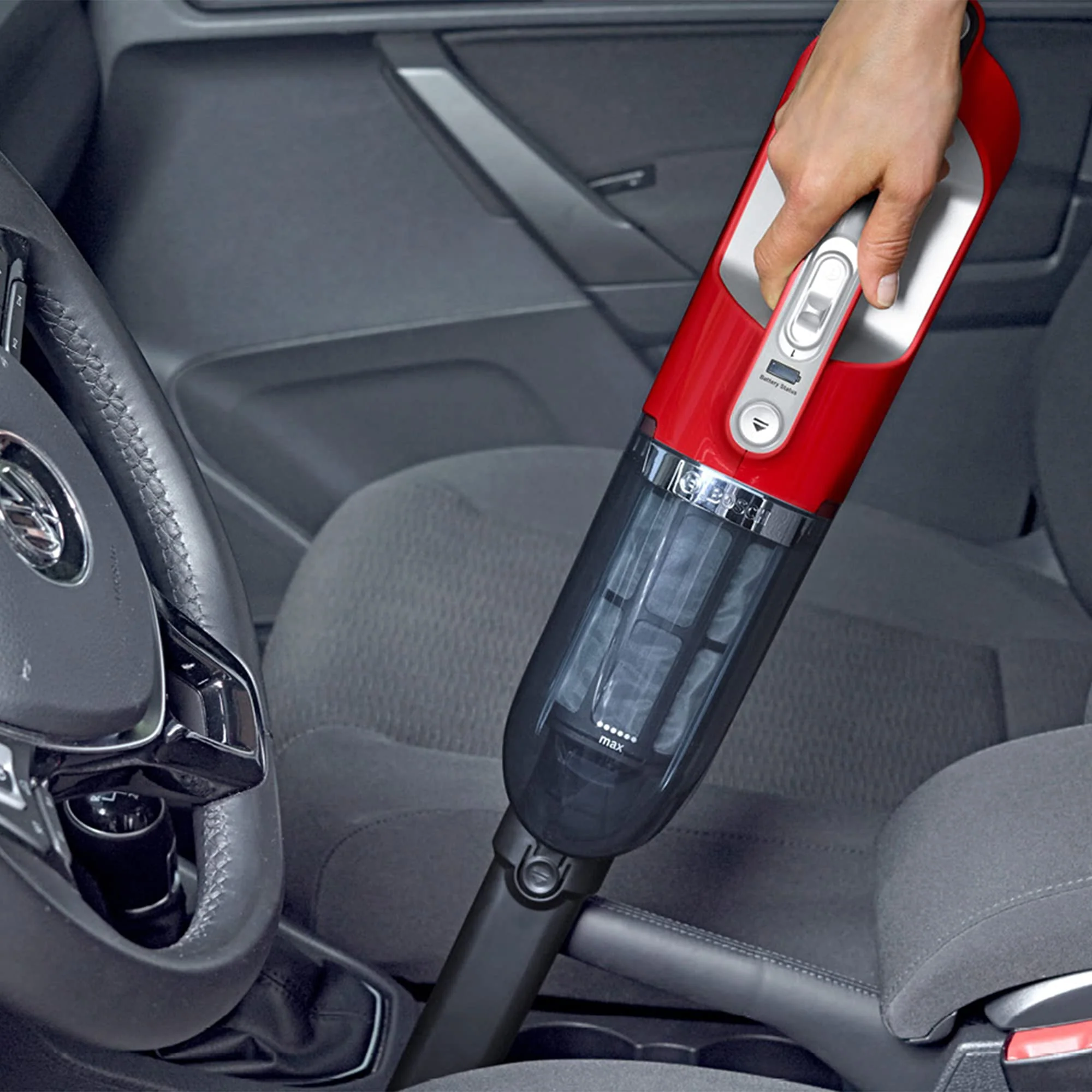 BOSCH BBH3ZOO28 Flexxo Zoo'o 2in1 Akku- und Multifunktions-Besensauger - 2 Geschwindigkeiten - 28 V - 55 Min. Laufzeit - Rot - Image 9