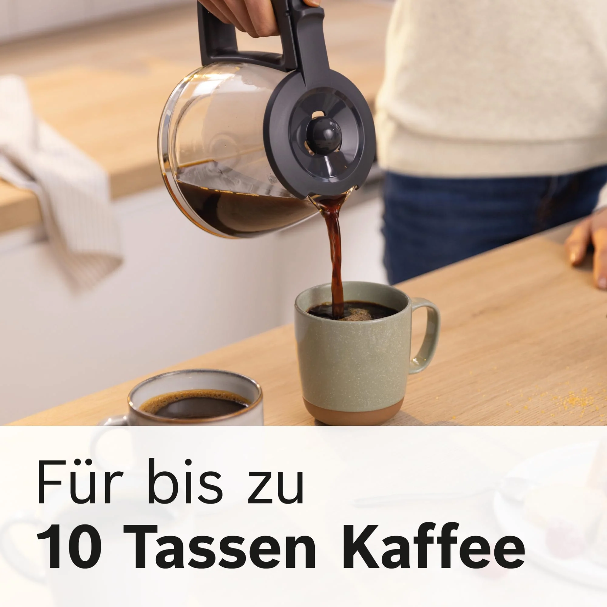 Bosch Filterkaffeemaschine MyMoment TKA3M134, Glaskanne 1,25 L, für 10-15 Tassen, 60min Warmhaltefunktion, Tropfstopp, schwenkbarer Filterträger, Entkalkungsprogramm, 1200 Watt, Rot matt - Image 2