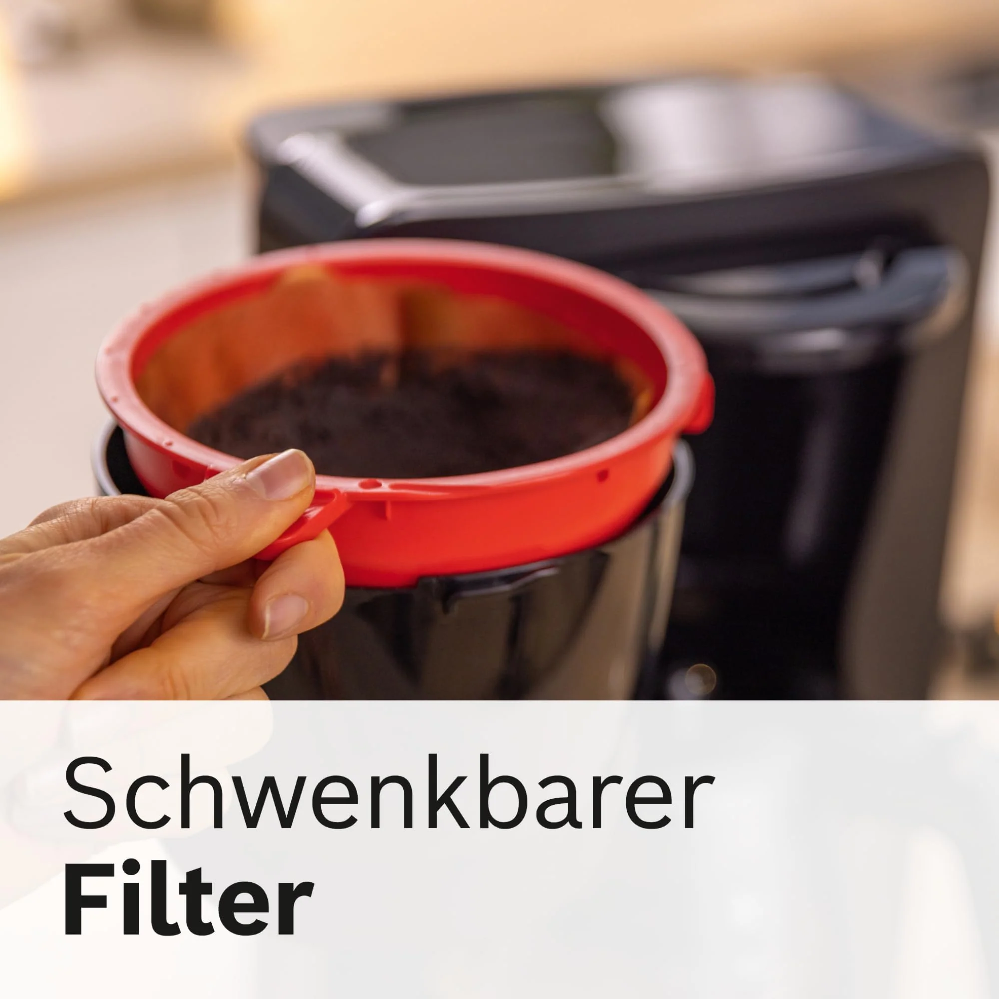 Bosch Filterkaffeemaschine MyMoment TKA3M134, Glaskanne 1,25 L, für 10-15 Tassen, 60min Warmhaltefunktion, Tropfstopp, schwenkbarer Filterträger, Entkalkungsprogramm, 1200 Watt, Rot matt - Image 9
