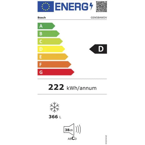 Bosch GSN58AWDV Serie 6 XXL-Gefrierschrank, 191 x 70 cm extra breit, 365 L, NoFrost nie wieder abtauen, LED-Beleuchtung gleichmäßige Ausleuchtung, BigBox Platz für großes Gefriergut, Weiß - Image 6