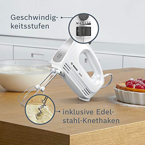 Bosch Hausgeräte Handrührer CleverMixx MFQ24200, 2 Rührbesen, 2 spülmaschinengeeignet, 4 Stufen, leicht, leise, 400 W Weiß/Edelstahl - Image 16