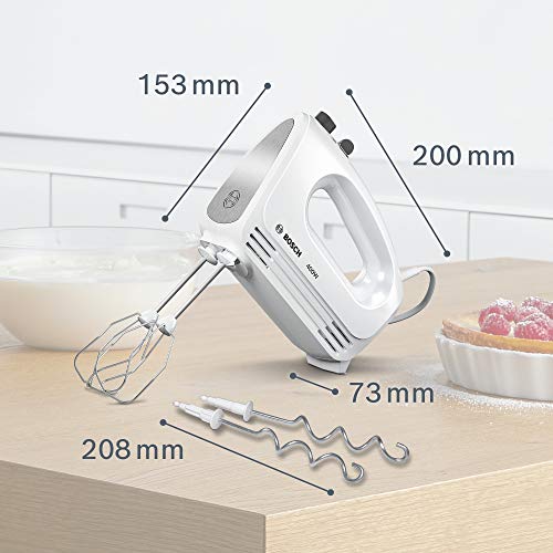 Bosch Hausgeräte Handrührer CleverMixx MFQ24200, 2 Rührbesen, 2 spülmaschinengeeignet, 4 Stufen, leicht, leise, 400 W Weiß/Edelstahl - Image 17