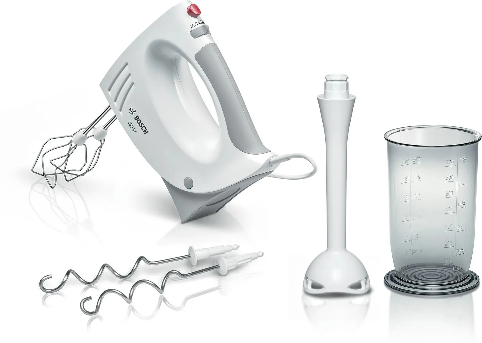 Bosch Hausgeräte MFQ3540 Handrührer, Grau, Weiß, 7,7 cm l x 20,1 cm w x 14,1 cm h - Image 2