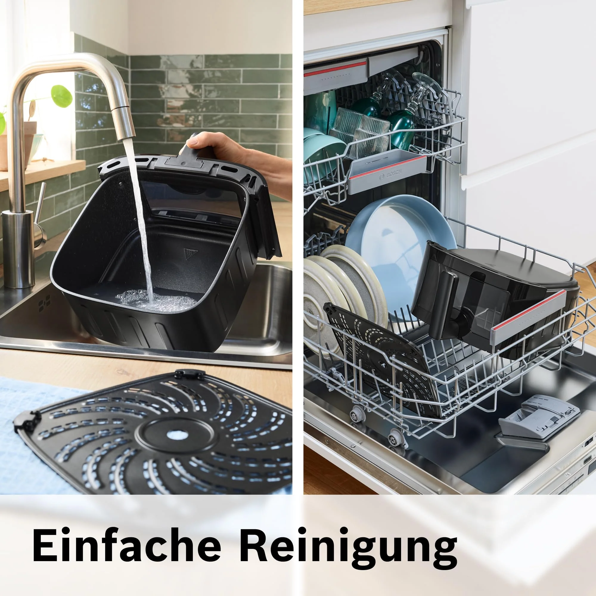 Bosch Heißluftfritteuse Serie 6, XXL Air Fryer, 7,2 L Fassungsvermögen, 7 voreingestellte Programme, beleuchtetes Sichtfenster, bis zu 65% schnelleres Kochen, Schwarz, MAF671B0 - Image 8