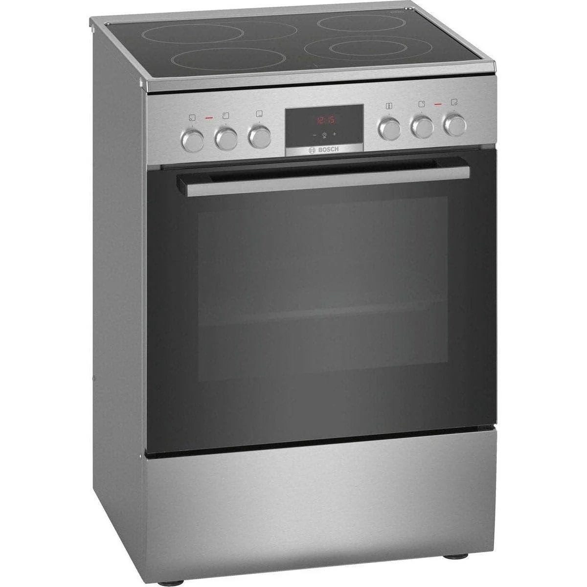 Bosch HKR39C250 Serie 4 Elektro-Standherd, 60 cm breit, EcoClean Direct Reinigungshilfe, 3D Heißluft Backen auf 3 Ebenen, LED-Display-Steuerung, erweiterbare Kochzone für großes Kochgeschirr - Image 3