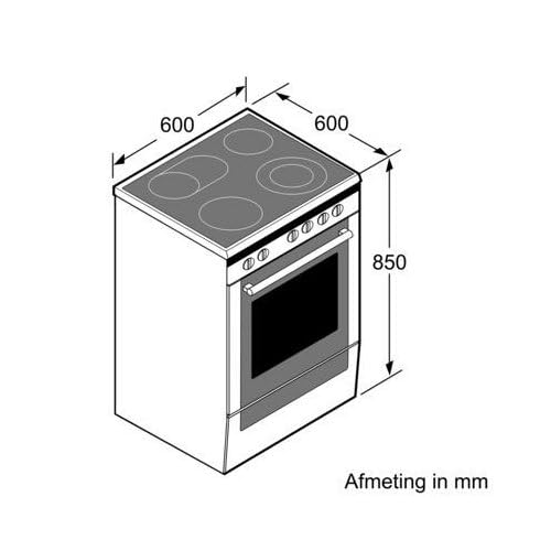 Bosch HKR39C250 Serie 4 Elektro-Standherd, 60 cm breit, EcoClean Direct Reinigungshilfe, 3D Heißluft Backen auf 3 Ebenen, LED-Display-Steuerung, erweiterbare Kochzone für großes Kochgeschirr - Image 5