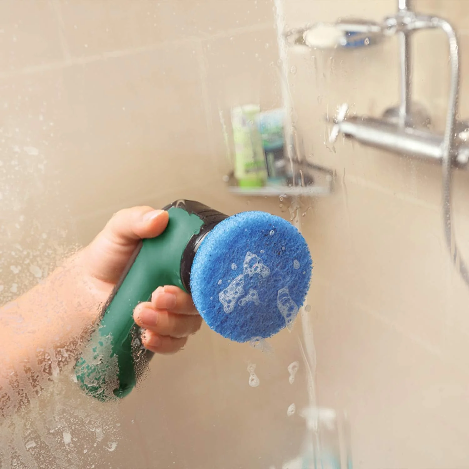 Bosch Home and Garden Akku Reinigungsbürste UniversalBrush (integrierter 3,6-V-Akku, 1 Micro-USB-Kabel und 4 Reinigungsaufsätze enthalten, im Karton) Grün, Norme - Image 2
