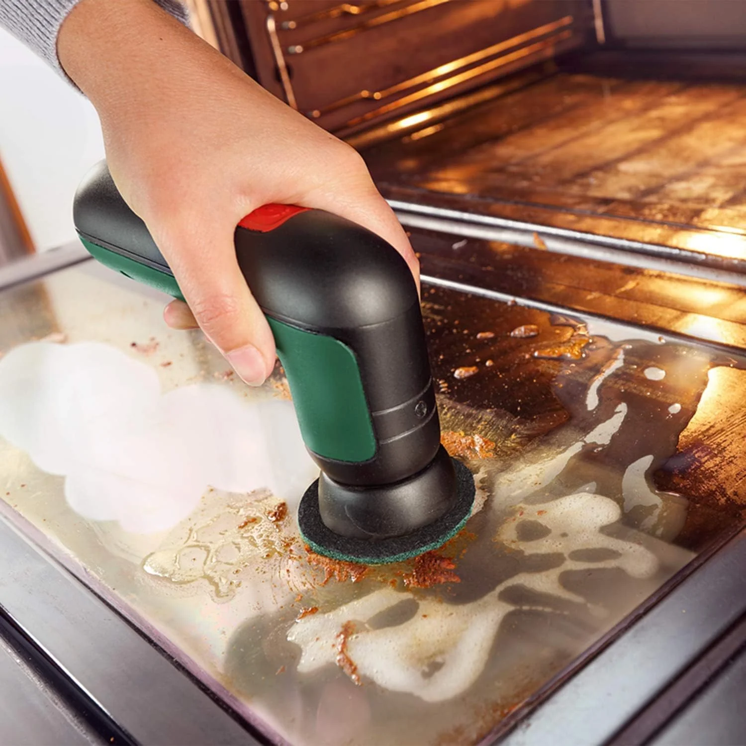 Bosch Home and Garden Akku Reinigungsbürste UniversalBrush (integrierter 3,6-V-Akku, 1 Micro-USB-Kabel und 4 Reinigungsaufsätze enthalten, im Karton) Grün, Norme - Image 9