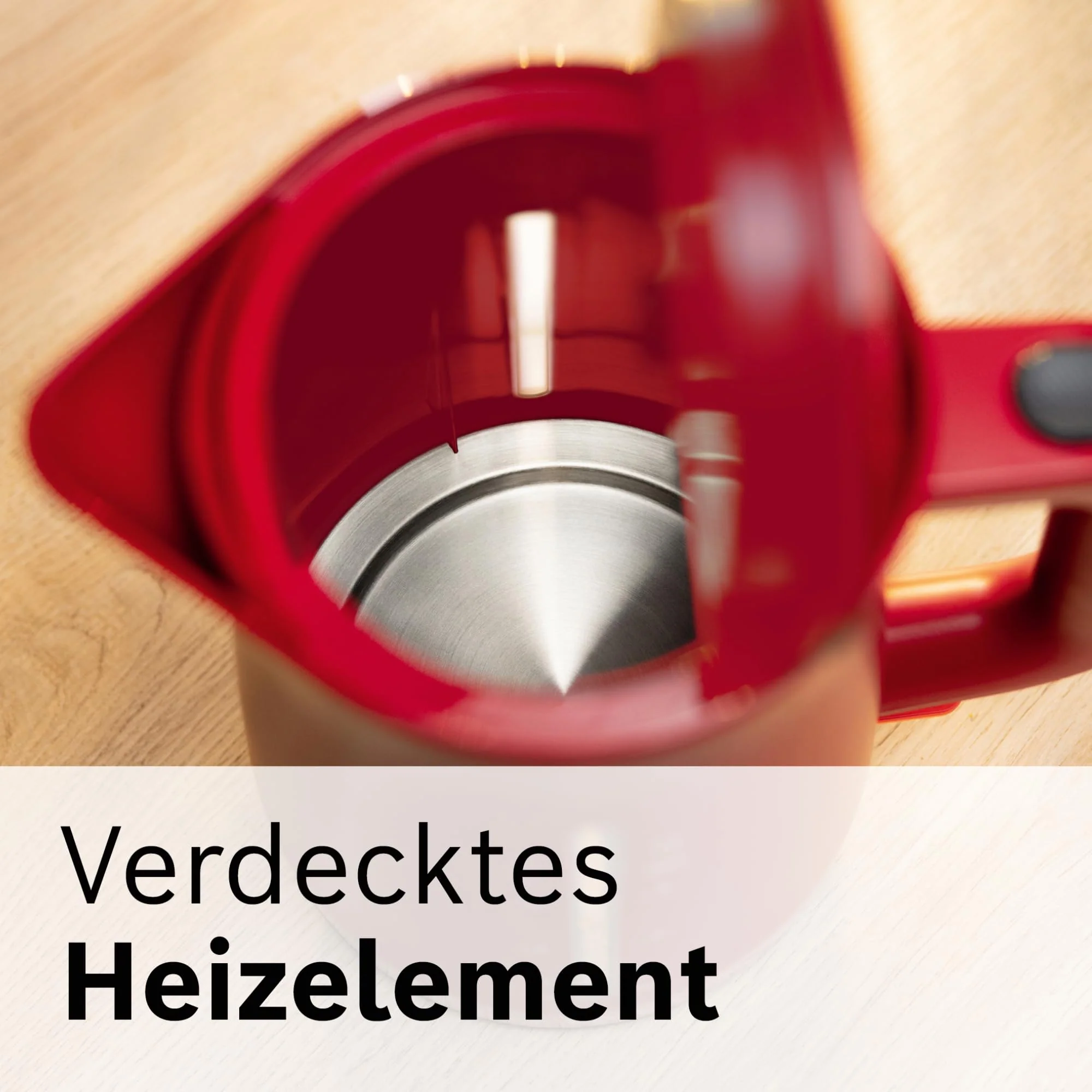 Bosch kabelloser Wasserkocher MyMoment TWK3M124, Abschaltautomatik, Überhitzungsschutz, Tassenanzeige, beidseitige Wasserstandsanzeige, entnehmbarer Kalkfilter, 1,7 L, 2400 W, Rot matt - Image 5