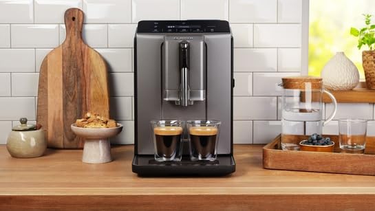 Bosch Kaffeevollautomat VeroCafe Serie 2 TIE20504, Aroma Max System, Easy Select Display, Kaffeespezialitäten auf Knopfdruck, Einfache Reinigung, Keramikmahlwerk, Diamond titanium metallic - Image 2