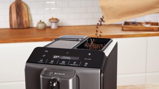 Bosch Kaffeevollautomat VeroCafe Serie 2 TIE20504, Aroma Max System, Easy Select Display, Kaffeespezialitäten auf Knopfdruck, Einfache Reinigung, Keramikmahlwerk, Diamond titanium metallic - Image 3