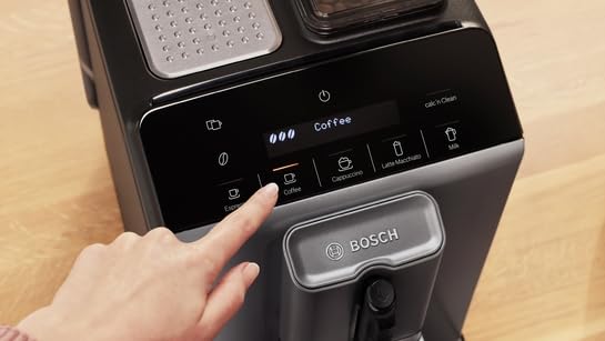 Bosch Kaffeevollautomat VeroCafe Serie 2 TIE20504, Aroma Max System, Easy Select Display, Kaffeespezialitäten auf Knopfdruck, Einfache Reinigung, Keramikmahlwerk, Diamond titanium metallic - Image 4