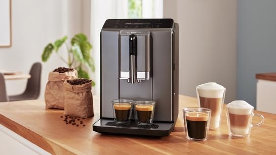 Bosch Kaffeevollautomat VeroCafe Serie 2 TIE20504, Aroma Max System, Easy Select Display, Kaffeespezialitäten auf Knopfdruck, Einfache Reinigung, Keramikmahlwerk, Diamond titanium metallic - Image 5