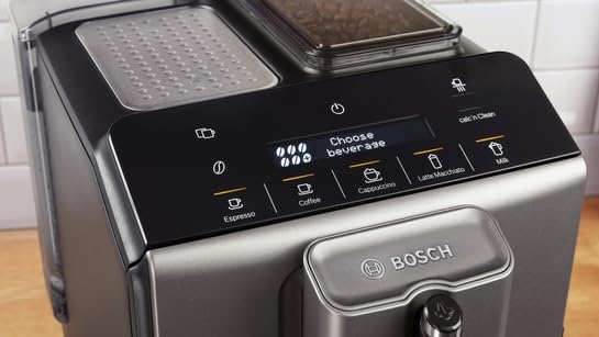 Bosch Kaffeevollautomat VeroCafe Serie 2 TIE20504, Aroma Max System, Easy Select Display, Kaffeespezialitäten auf Knopfdruck, Einfache Reinigung, Keramikmahlwerk, Diamond titanium metallic - Image 7