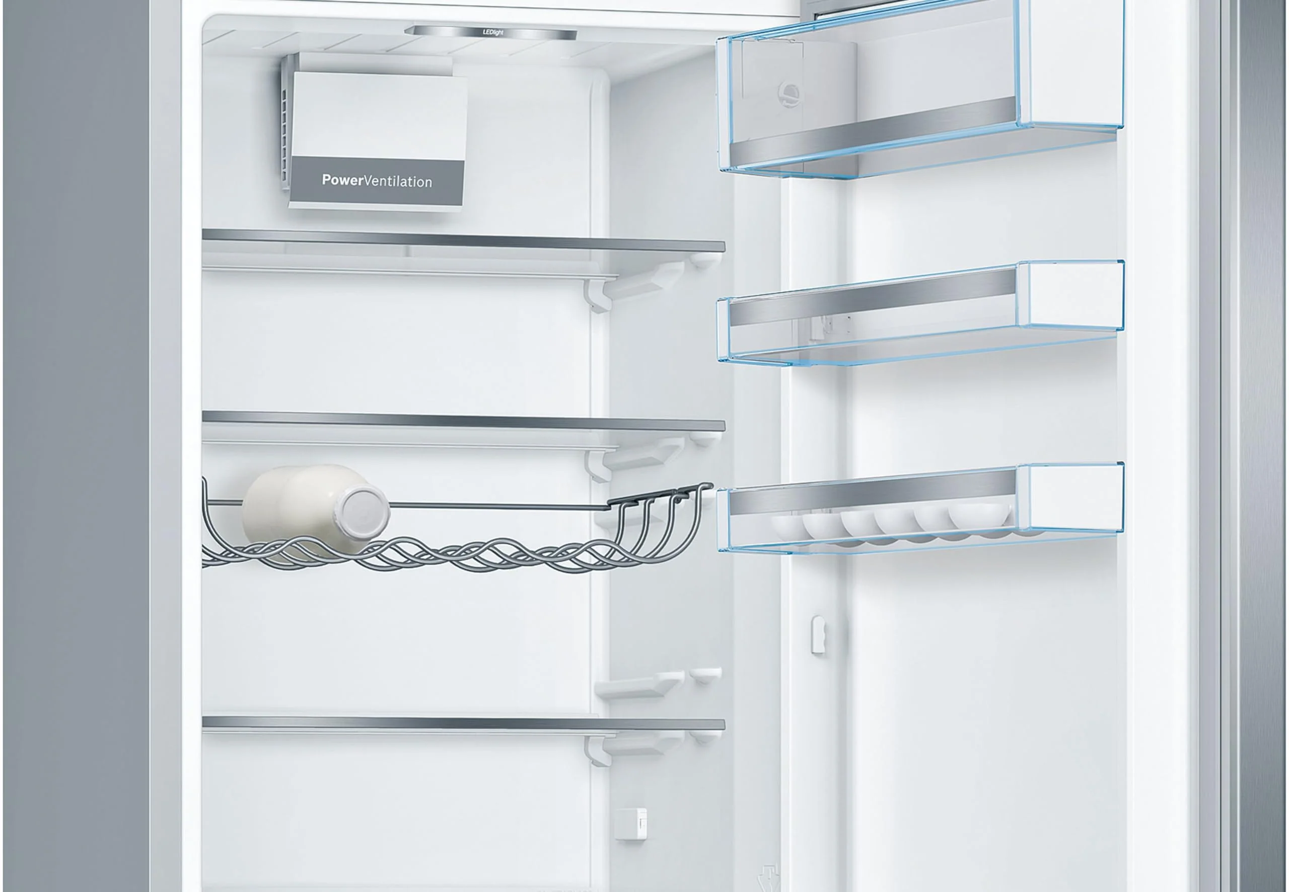 Bosch KGE398IBP, Serie 6, Kühl-Gefrier-Kombination, 201 x 60 cm, 249 L Kühlen & 94 L Gefrieren, LowFrost, BigBox für Gefriergut, längere Frische mit VitaFresh, Leise mit 38 dB, LED, AntiFingerprint - Image 5