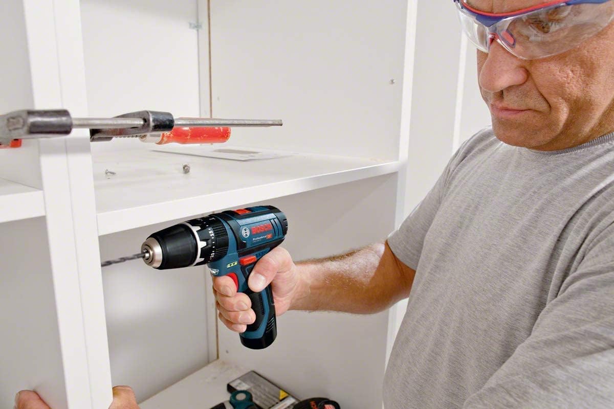 Bosch Professional 12V System Akku Schlagbohrschrauber GSB 12V-15 (Bohr-Ø Holz max: 19 mm, inkl. 2x 2.0Ah Akku + Ladegerät, 2x Bohrer-Set, 1x Bit-Set, Werkzeugtasche) - Amazon Exclusive Set Set - Image 2