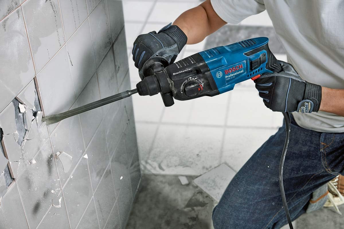 Bosch Professional Bohrhammer GBH 2-21 (mit SDS plus, inkl. Zusatzhandgriff, Maschinentuch, Tiefenanschlag, Handwerkoffer) - Image 7