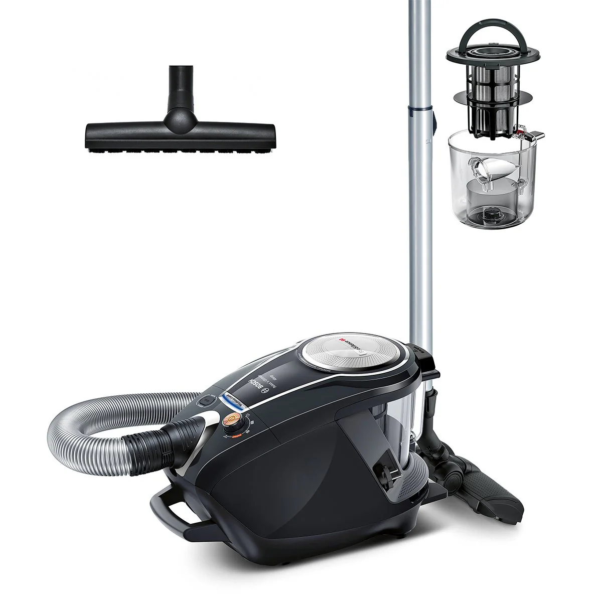 Bosch Staubsauger beutellos ProSilence Serie 8 BGS7MS64, Bodenstaubsauger, leise, Hygiene-Filter, Bodendüse für Parkett, Teppich, Fliesen, Starke Saugleistung, langes Kabel, 800 W, schwarz - Image 7