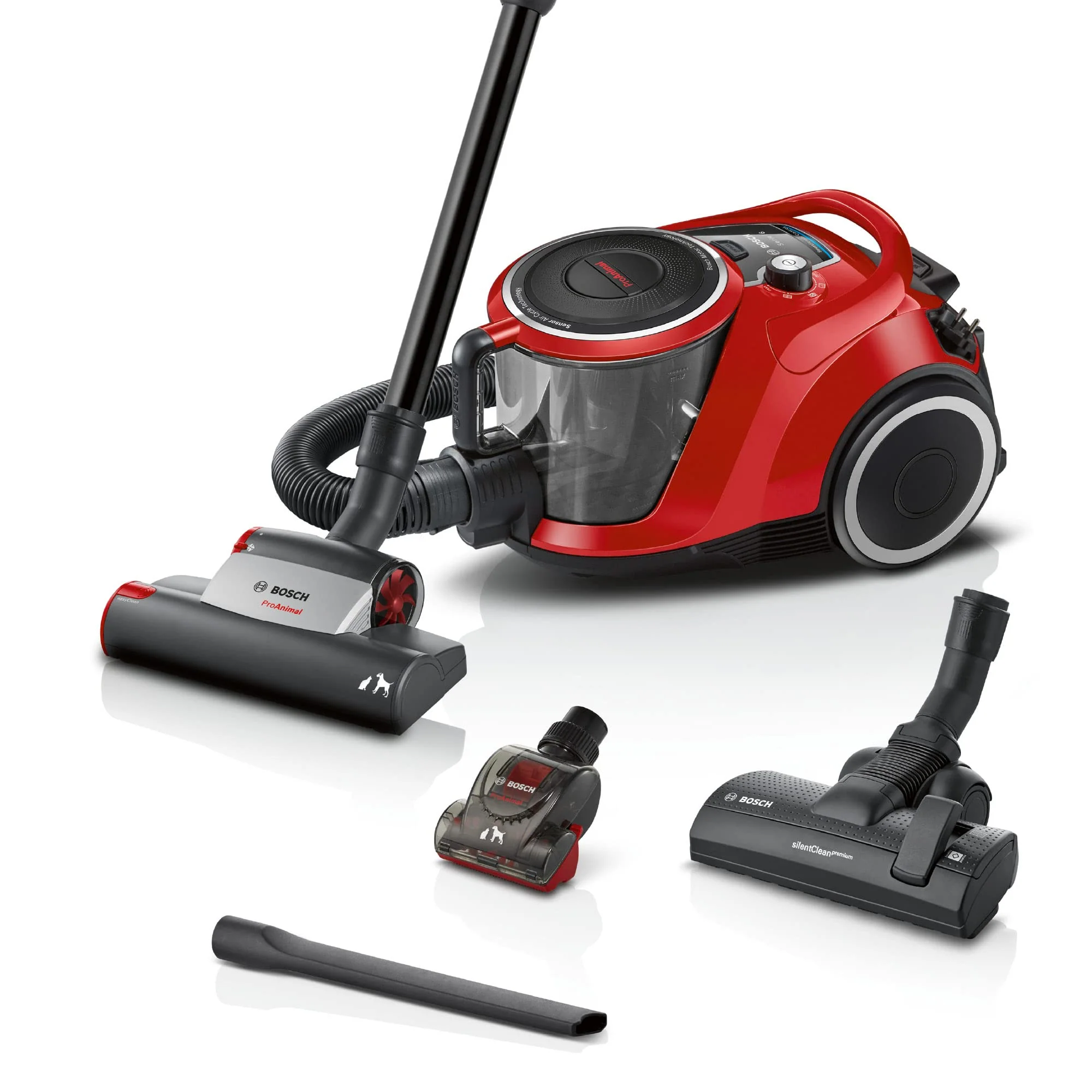 Bosch Staubsauger beutellos Serie 6 BGC41PET, Bodenstaubsauger, ideal für Tierhaare und Allergiker, Hygiene-Filter,10 Jahre Motorgarantie, für Parkett, Teppich, Fliesen, Turbo-Düse, leise, 700 W, rot - Image 10