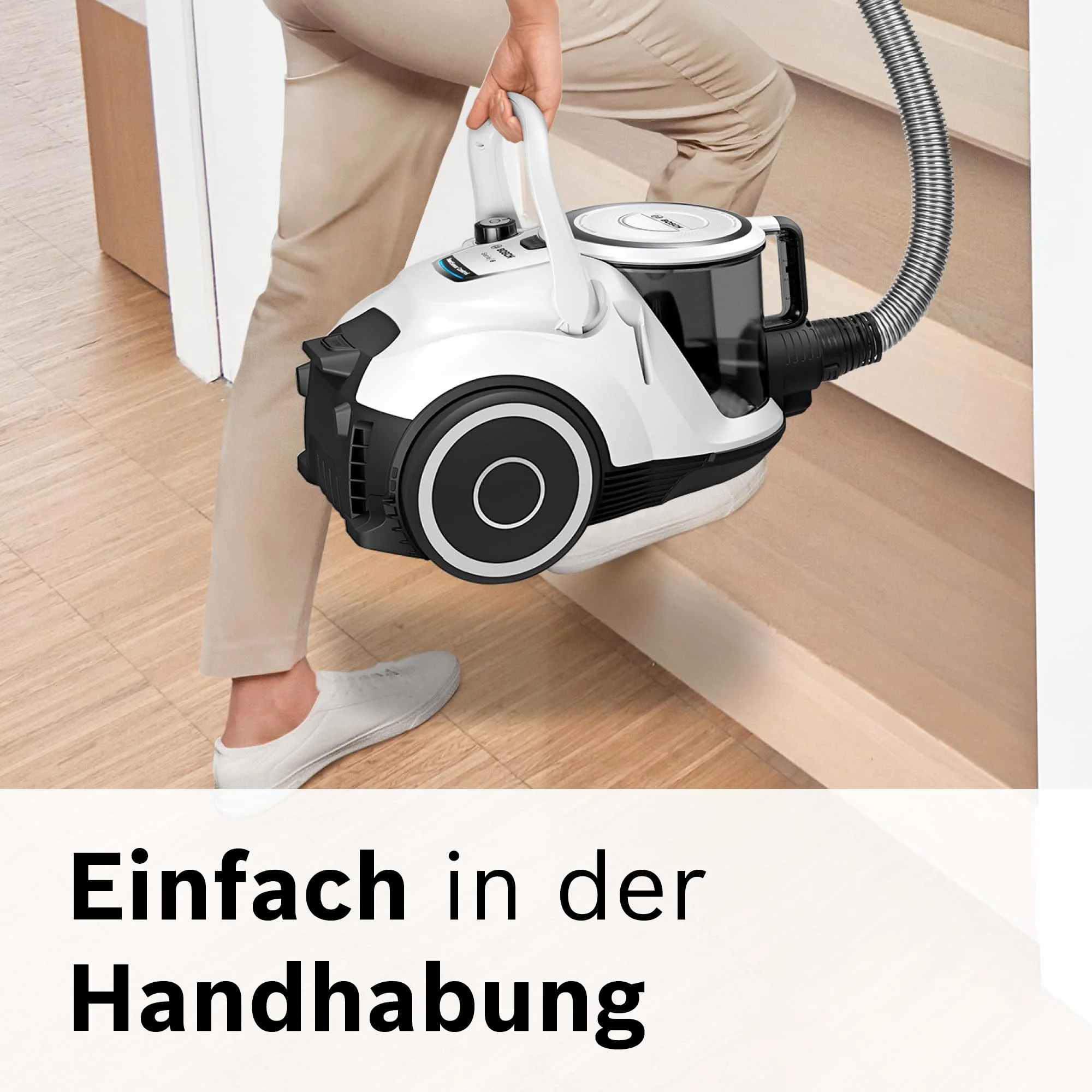 Bosch Staubsauger beutellos Serie 6 BGC41XALL, Bodenstaubsauger, ideal für Allergiker, Hygiene-Filter, 10 Jahre Motorgarantie, XXL-Polsterdüse, ideal für Tierhaare, hohe Saugleistung, 700 W, weiß - Image 11