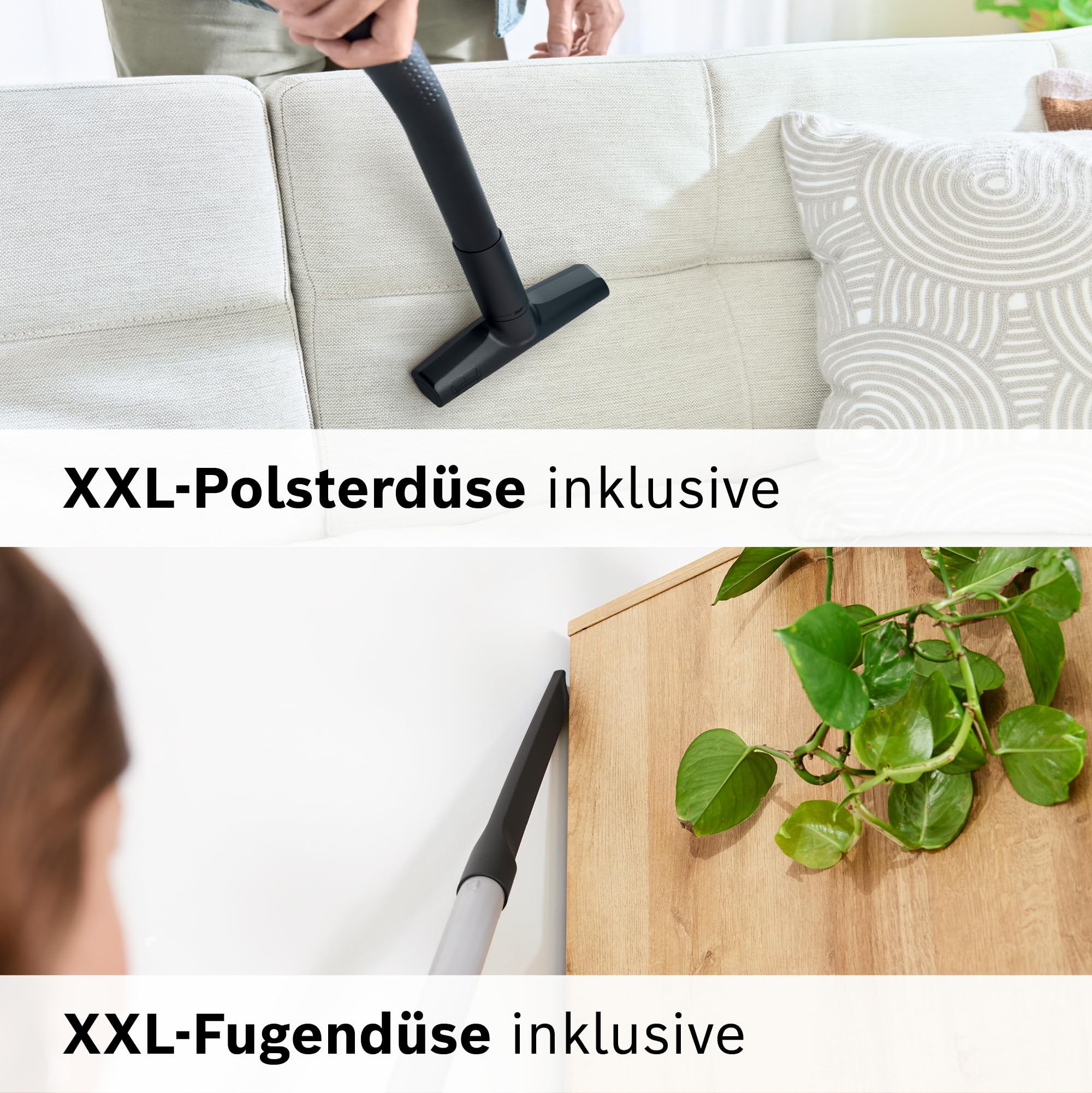 Bosch Staubsauger mit Beutel ProSilence Serie 8 BGB75XSIL, Bodenstaubsauger, ideal für Allergiker, Hygiene-Filter, 10 Jahre Motorgarantie, Hartbodendüse, langes Kabel, Made in Germany, 650 W, weiß - Image 11