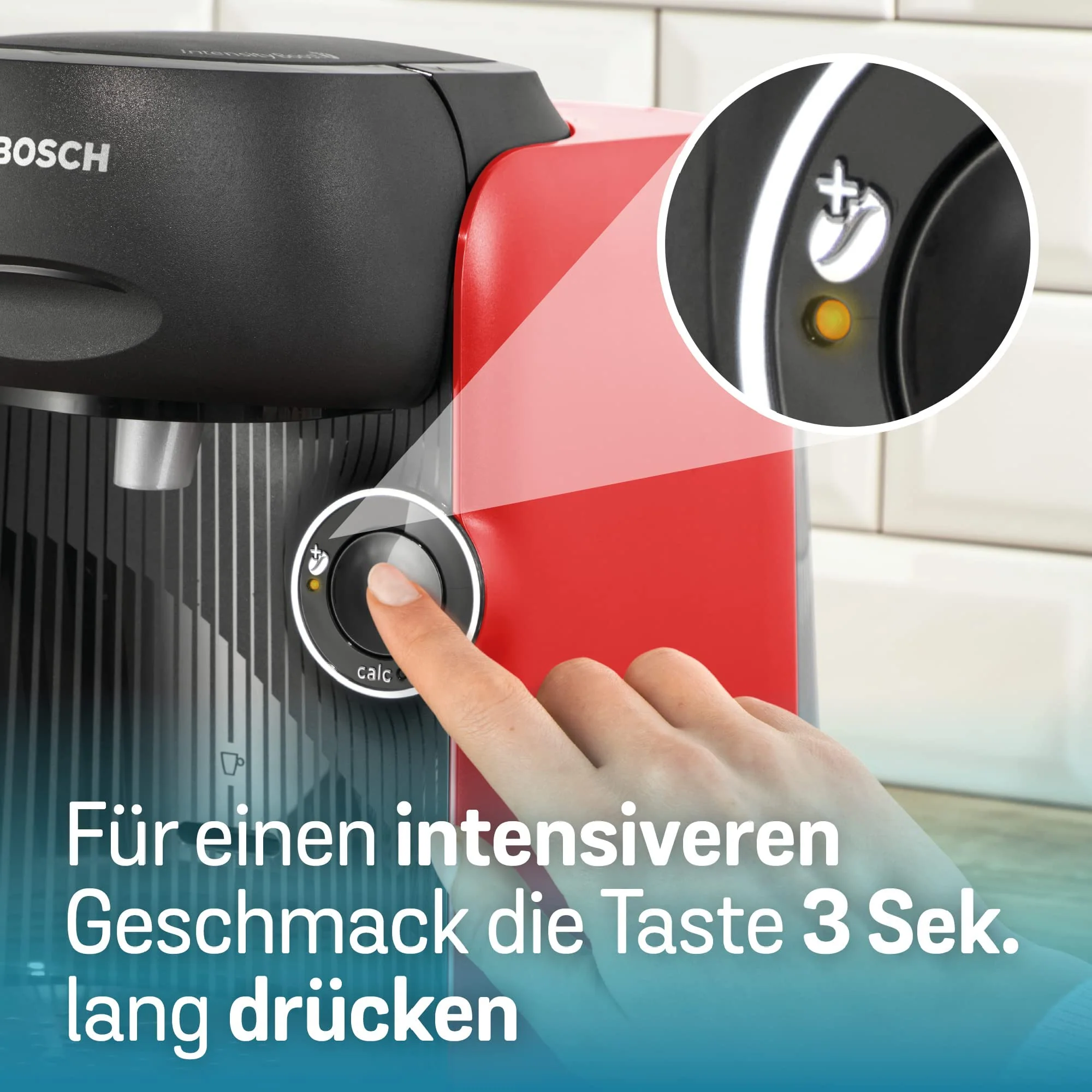 Bosch Tassimo Finesse Kapselmaschine TAS16B7 Kaffeemaschine by, 70 Getränke, intensiverer Kaffee auf Kopfdruck, Abschaltautomatik, perfekt dosiert, platzsparend, 1400 W, rot - Image 8