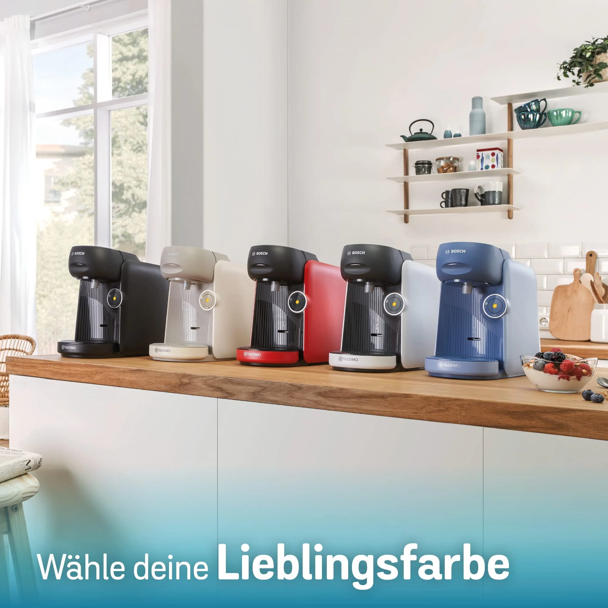 Bosch Tassimo Finesse Kapselmaschine TAS16B7 Kaffeemaschine by, 70 Getränke, intensiverer Kaffee auf Kopfdruck, Abschaltautomatik, perfekt dosiert, platzsparend, 1400 W, schwarz - Image 2