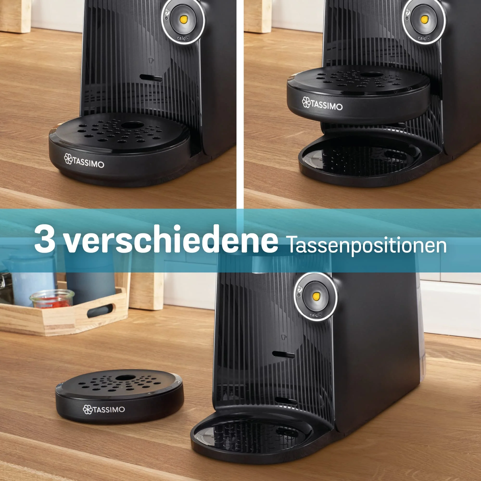 Bosch Tassimo Finesse Kapselmaschine TAS16B7 Kaffeemaschine by, 70 Getränke, intensiverer Kaffee auf Kopfdruck, Abschaltautomatik, perfekt dosiert, platzsparend, 1400 W, schwarz - Image 4