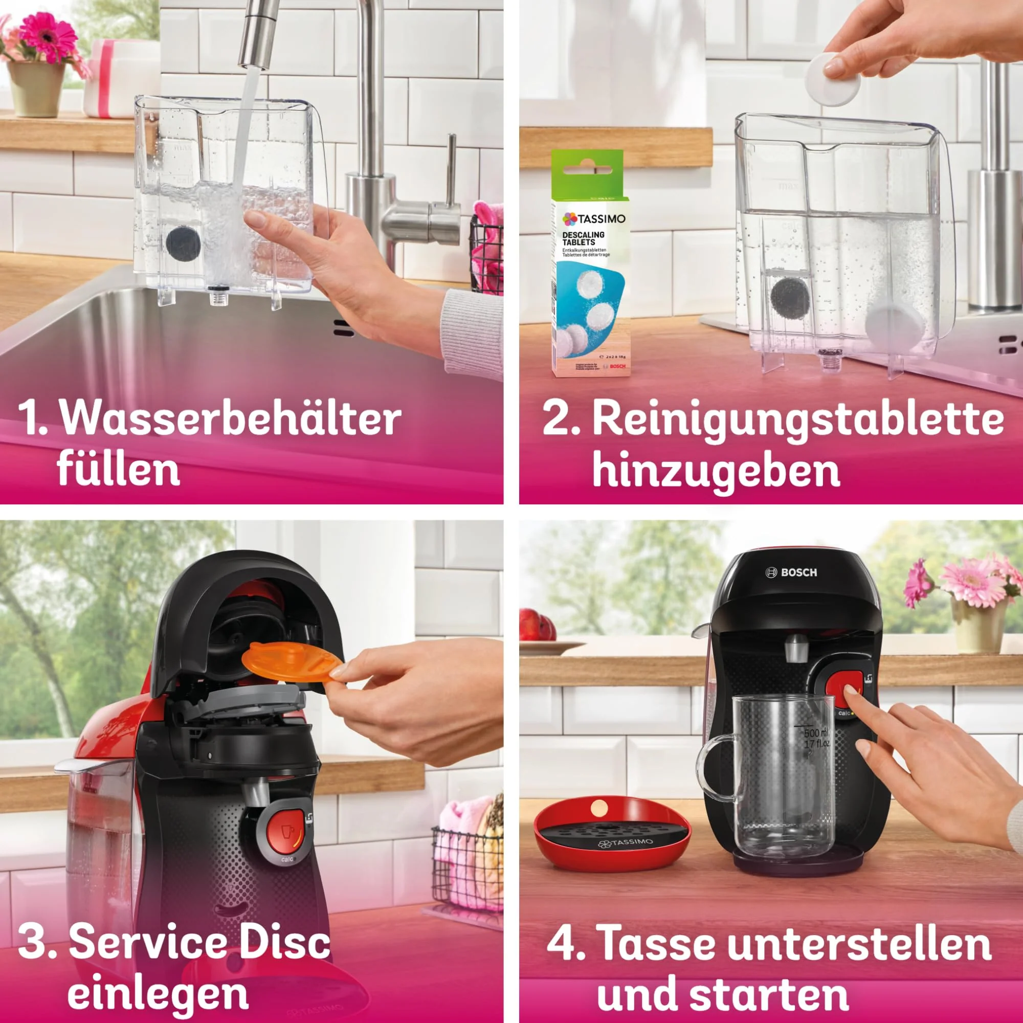 Bosch Tassimo happy friendly Kapselmaschine TAS107E, über 70 Getränke, geeignet für alle Tassen, Abschaltautomatik, nachhaltig, perfekt dosiert, platzsparend, 1400 W, creme/schwarz - Image 8