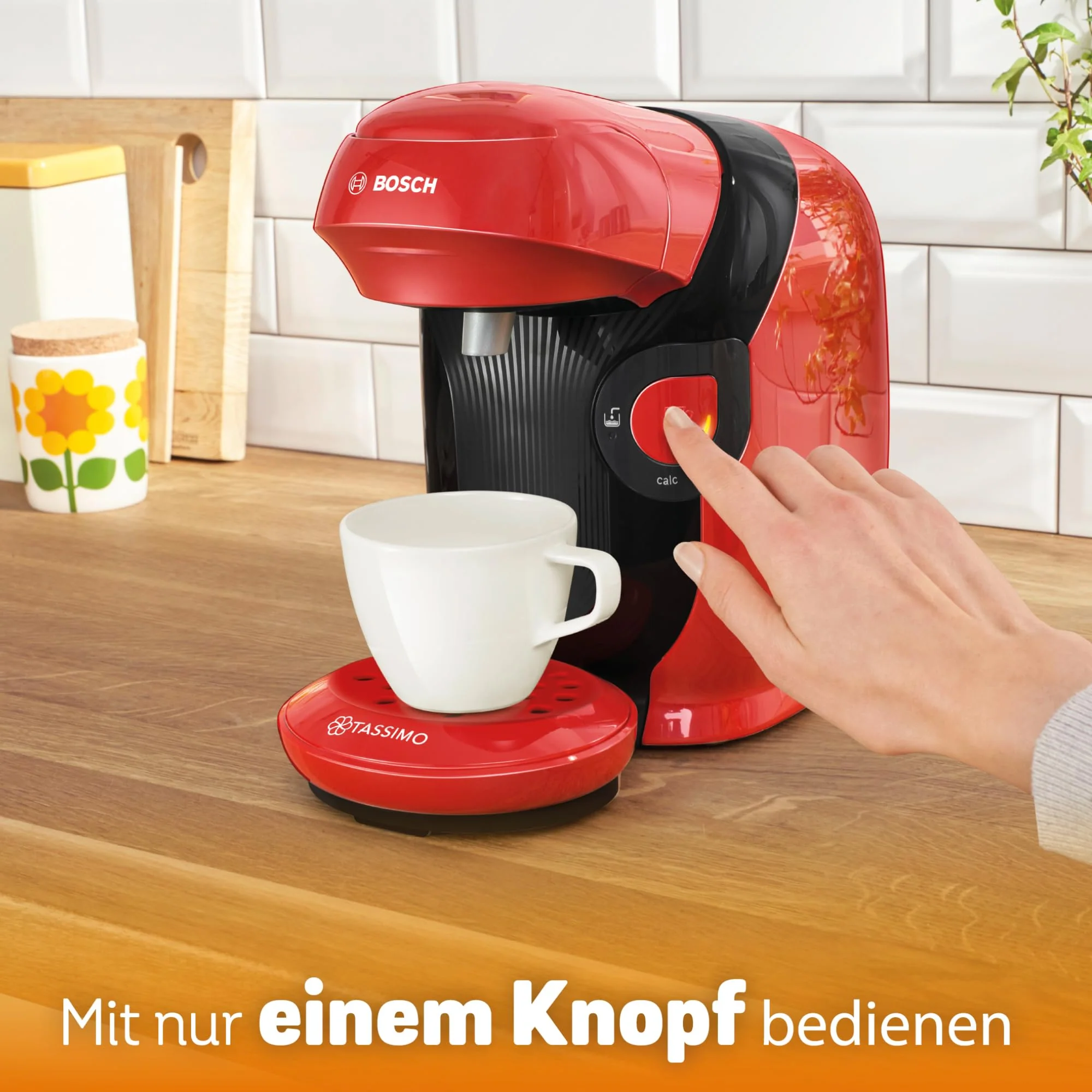 Bosch Tassimo Style friendly Kapselmaschine TAS113E, über 70 Getränke, geeignet für alle Tassen, vollautomatisch, nachhaltig, platzsparend, 1400 W, rot - Image 10