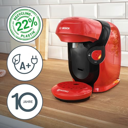 Bosch Tassimo Style friendly Kapselmaschine TAS113E, über 70 Getränke, geeignet für alle Tassen, vollautomatisch, nachhaltig, platzsparend, 1400 W, rot - Image 6