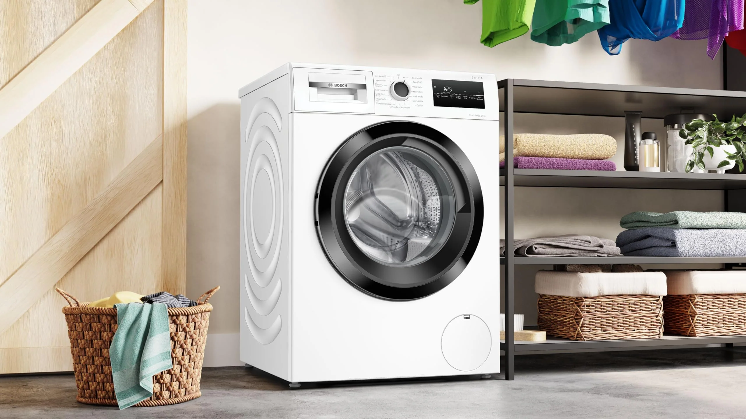 Bosch WAN282K3, Serie 4, Frontlader Waschmaschine, 8 kg, 1400 UpM, SpeedPerfect, Maximale Energie- und Wasserersparnis, Nachlegefunktion, besonders hygienisch, AquaStop, IronAssist - Image 8