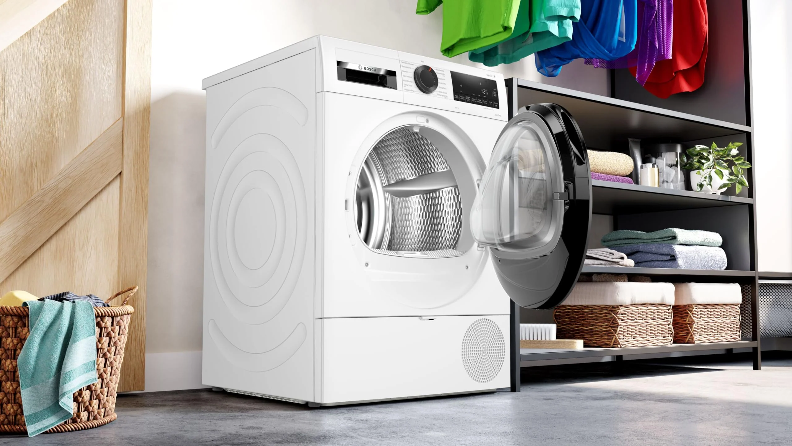 Bosch Wärmepumpentrockner für 8 kg Wäsche, Serie 6, 176 kWh pro Jahr, Auto Dry, Anti Vibration-Design, Sensitive Drying-System, Umweltfreundliches Kühlmittel, Weiß, WQG235D00 - Image 8
