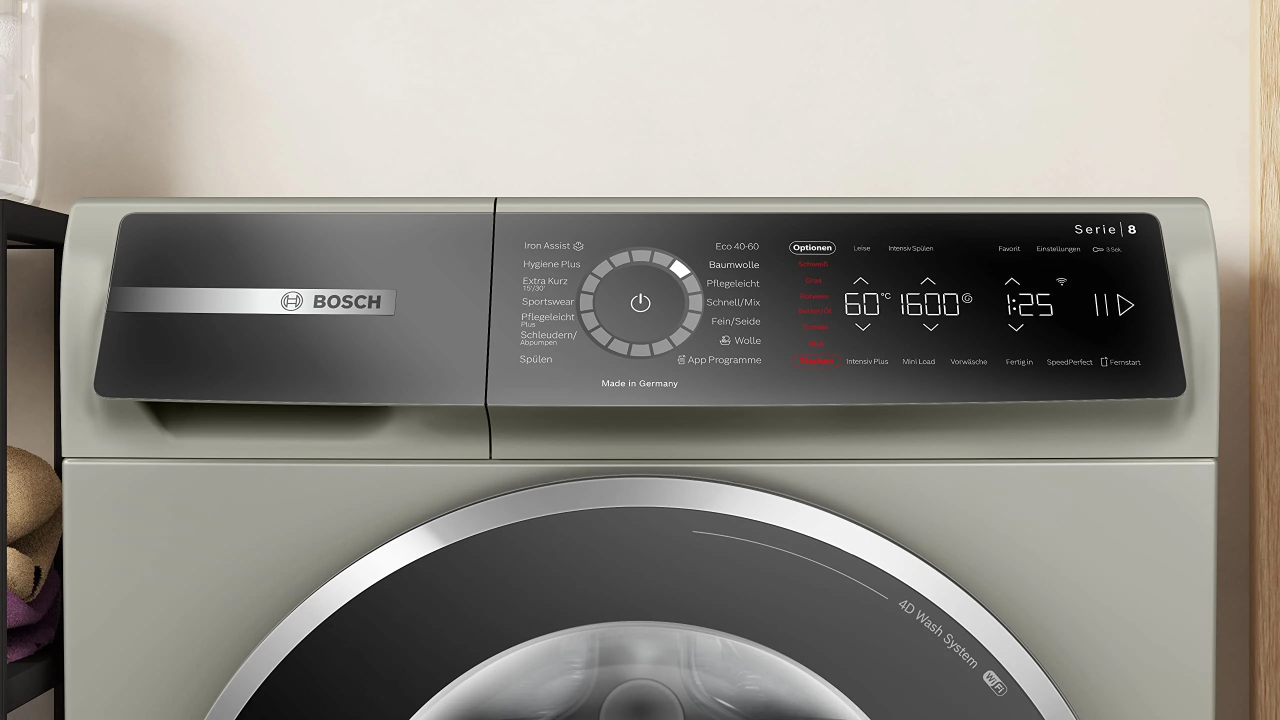 Bosch WGB2560X0 Serie 8 Smarte Waschmaschine, 10kg, 1600 UpM, Made in Germany, Active Water Plus Maximale Energie- und Wasserersparnis, Iron Assist Dampf zum Entknittern, Mini Load - Image 14