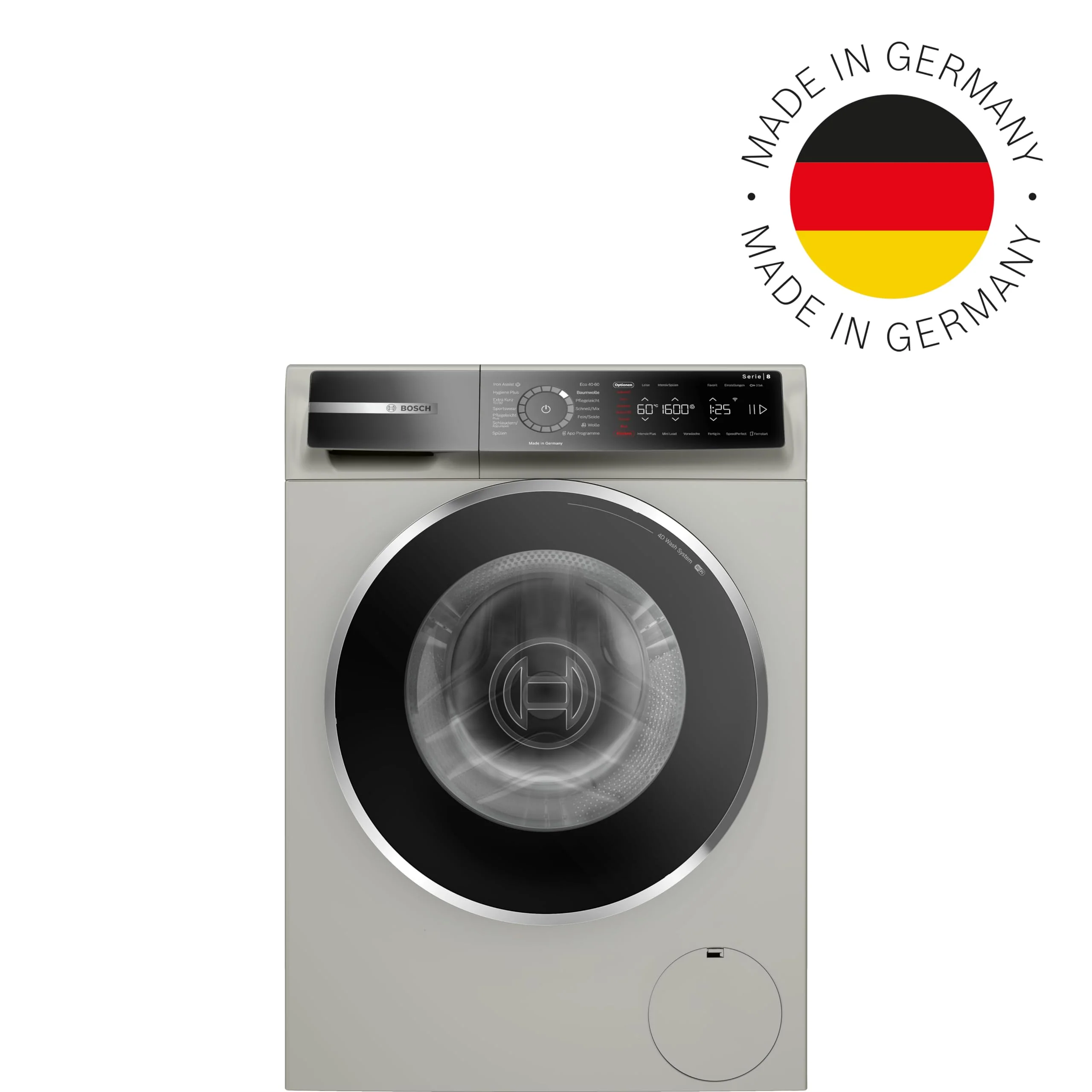 Bosch WGB2560X0 Serie 8 Smarte Waschmaschine, 10kg, 1600 UpM, Made in Germany, Active Water Plus Maximale Energie- und Wasserersparnis, Iron Assist Dampf zum Entknittern, Mini Load - Image 6