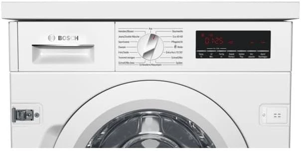 Bosch WIW28443 Serie 8 Einbauwaschmaschine Frontlader, 62 kWh pro 100 Waschzyklen, 1400 UpM, 8 kg, weiß, EcoSilence Drive, SpeedPerfect, VarioTrommel, ActiveWater Plus - Image 3