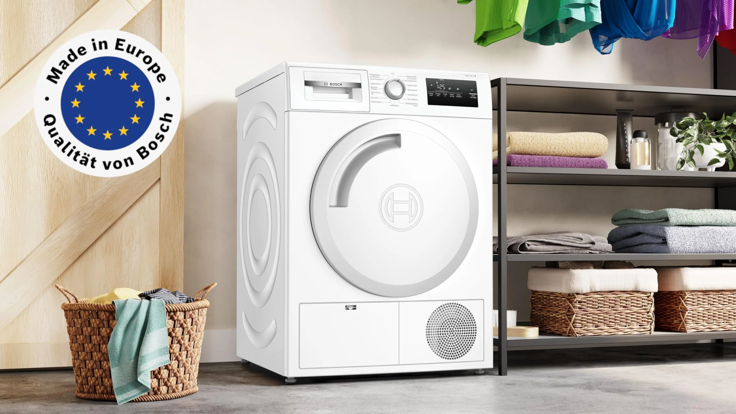 Bosch WTH83V03, Wärmepumpentrockner 7 kg, Serie 4, optimaler Trocknungsgrad dank AutoDry, Nachlegefunktion, TouchControl-Tasten, Umweltfreundliches Kältemittel, EasyClean Filter, Weiß - Image 12