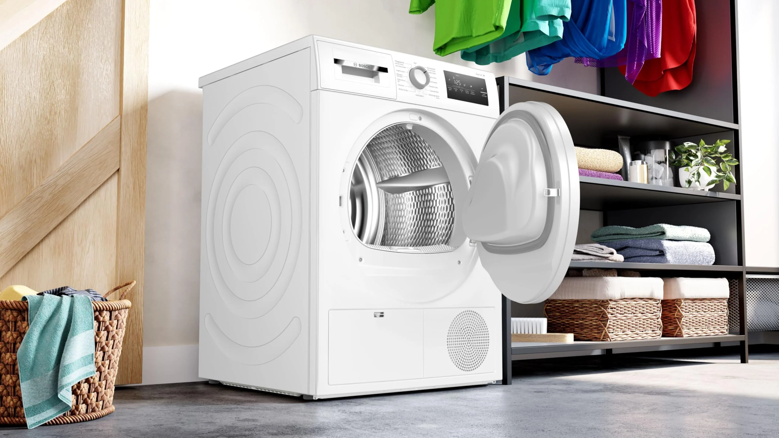 Bosch WTH83V03, Wärmepumpentrockner 7 kg, Serie 4, optimaler Trocknungsgrad dank AutoDry, Nachlegefunktion, TouchControl-Tasten, Umweltfreundliches Kältemittel, EasyClean Filter, Weiß - Image 7