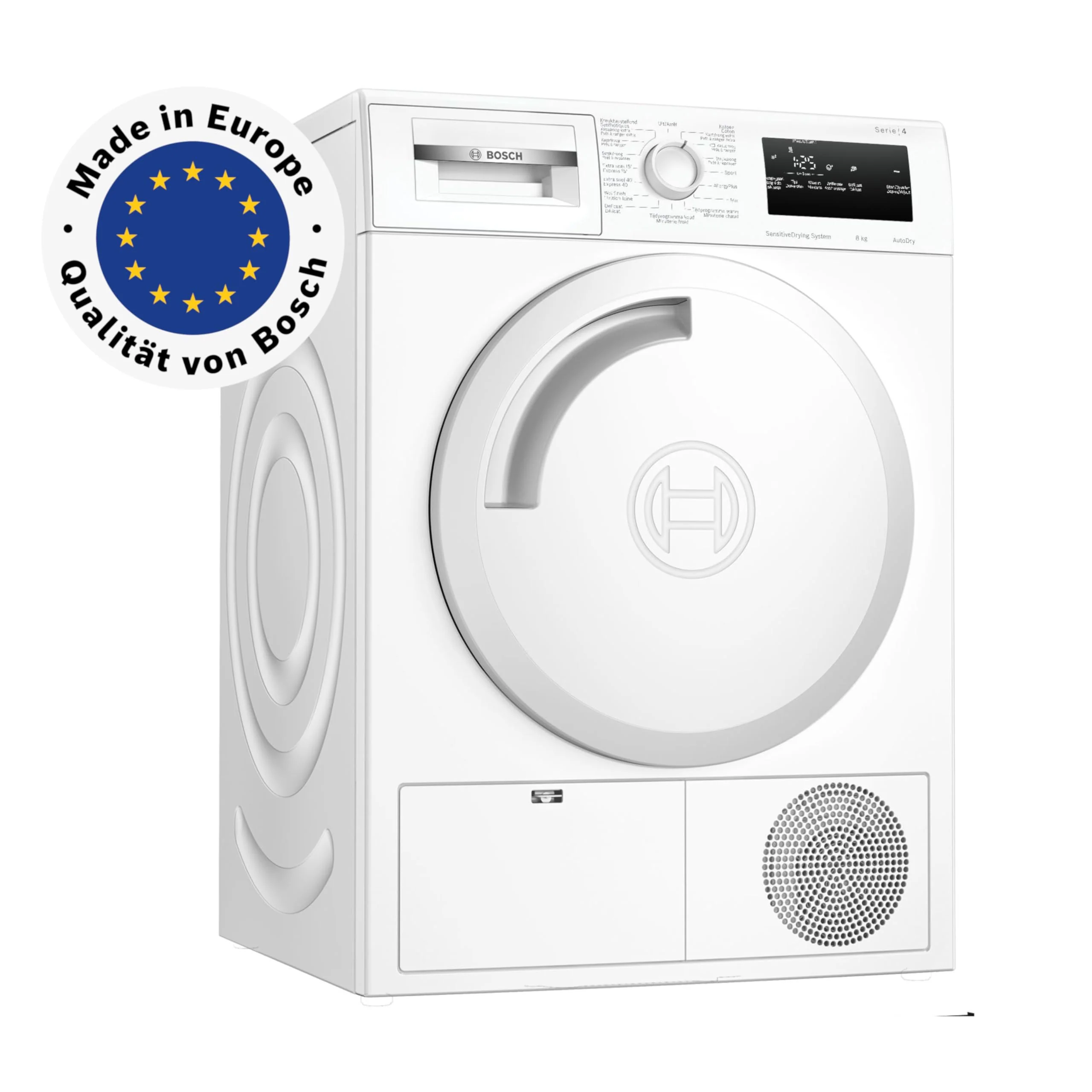 Bosch WTN83203 Serie 4 Kondenstrockner, 8 kg, Auto Dry: optimale Trocknung, Anti-Vibration-Design: mehr Standfestigkeit, Rekordverdächtig schnell, Sensitive-Drying-System - Image 5