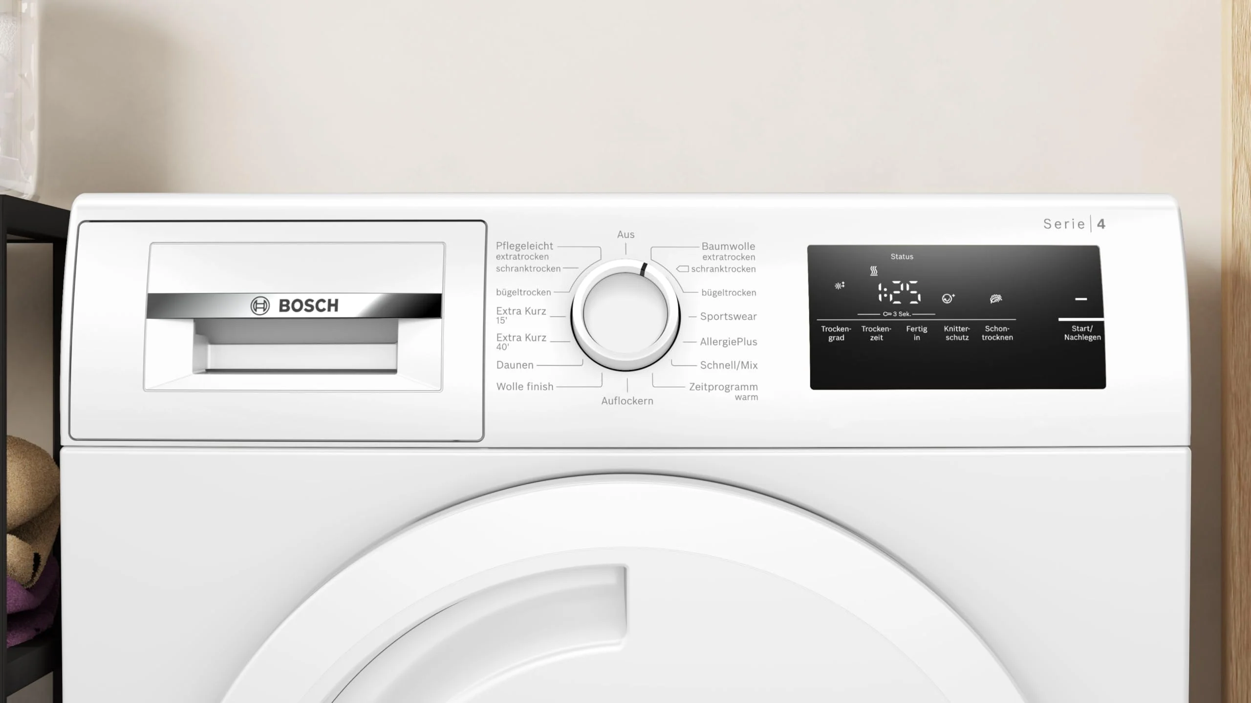 Bosch WTN83203 Serie 4 Kondenstrockner, 8 kg, Auto Dry: optimale Trocknung, Anti-Vibration-Design: mehr Standfestigkeit, Rekordverdächtig schnell, Sensitive-Drying-System - Image 7