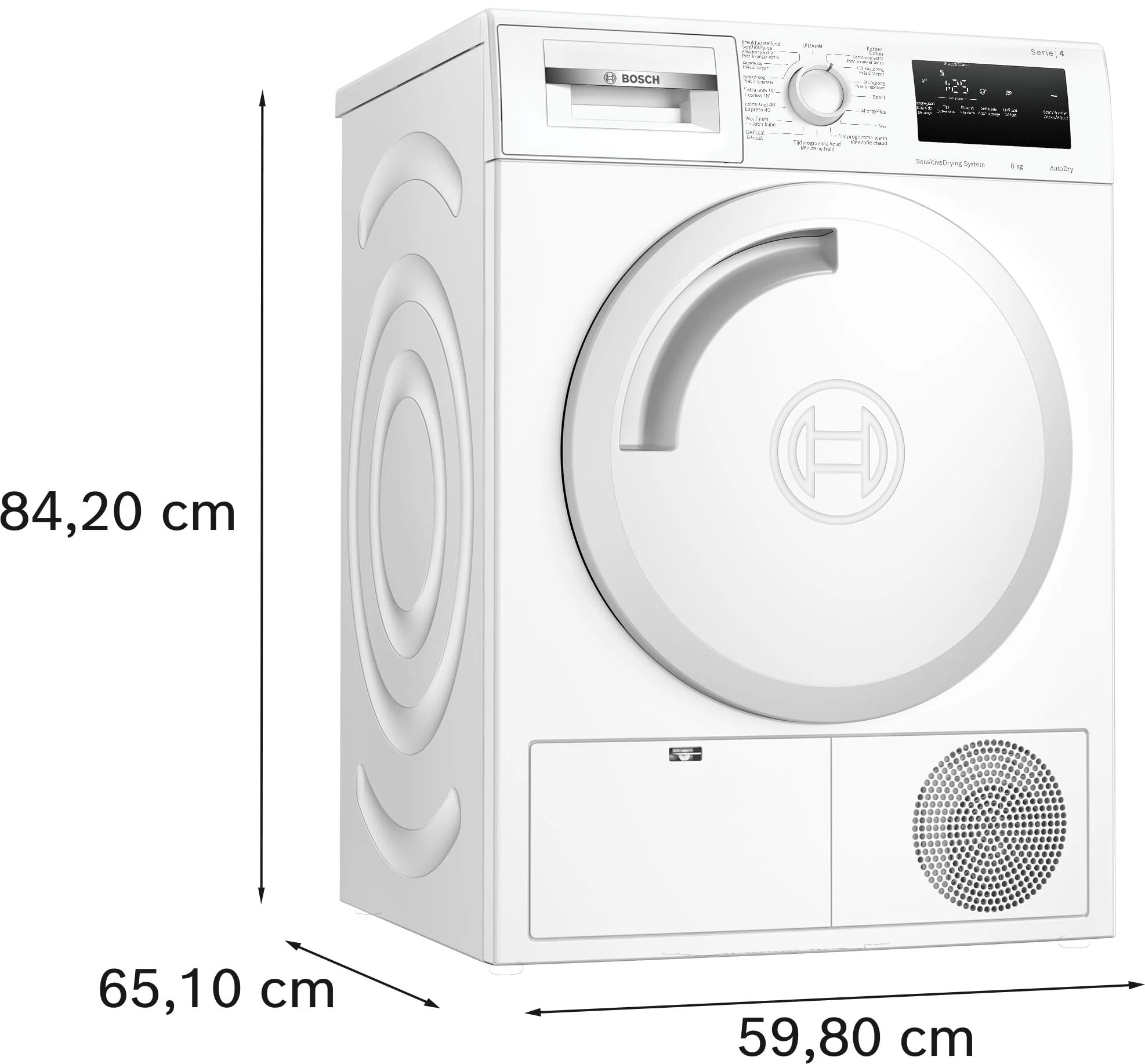 Bosch WTN83203 Serie 4 Kondenstrockner, 8 kg, Auto Dry: optimale Trocknung, Anti-Vibration-Design: mehr Standfestigkeit, Rekordverdächtig schnell, Sensitive-Drying-System - Image 9