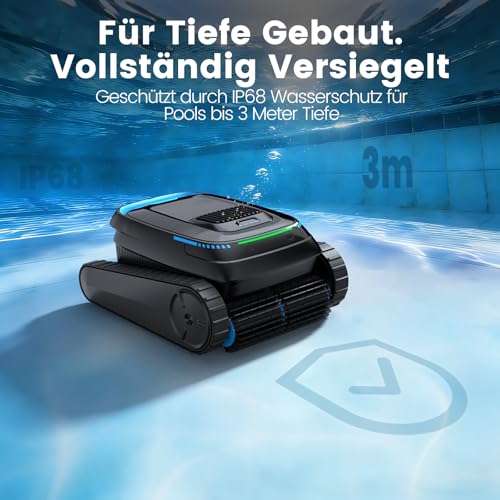 BOTLUXE (2026 Upgrade) Poolroboter Boden und Wand, Wasserlinie, Poolsauger Akku Kabelloser, Intelligenter Navigation, 18927LPH Leistungsstarker, Poolreiniger für Pools bis zu 170㎡, PC10 - Image 8