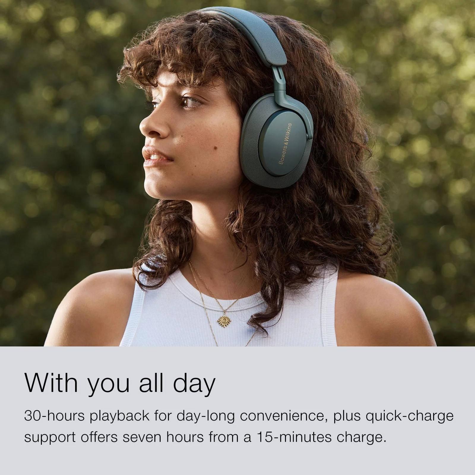 Bowers & Wilkins PX7 S2e Over-Ear-Kopfhörer mit Geräuschunterdrückung, kabellos, Qualcomm aptX™ Adaptive & Schnellladung, 30 Stunden Wiedergabe, sechs integriertes Mikrofon, Ozeanblau - Image 3