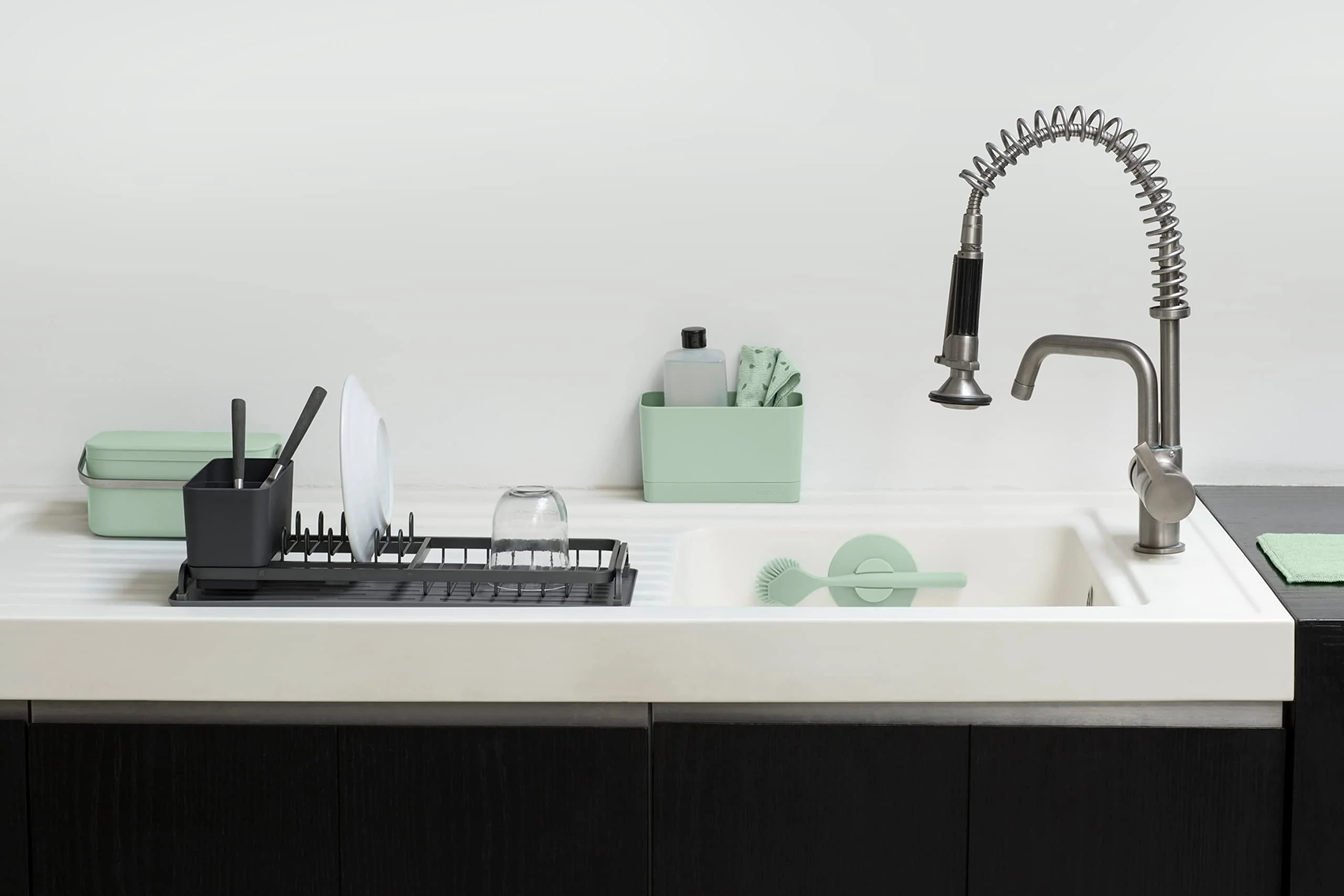 Brabantia - Sinkside Reinigungstücher Mikrofaser - Maschinenwaschbar - Saugt das 7-Fache Seines Eigengewichts Auf - Für die Reinigung von Geschirr, Arbeitsflächen & Spiegeln - 3er Set - Image 4
