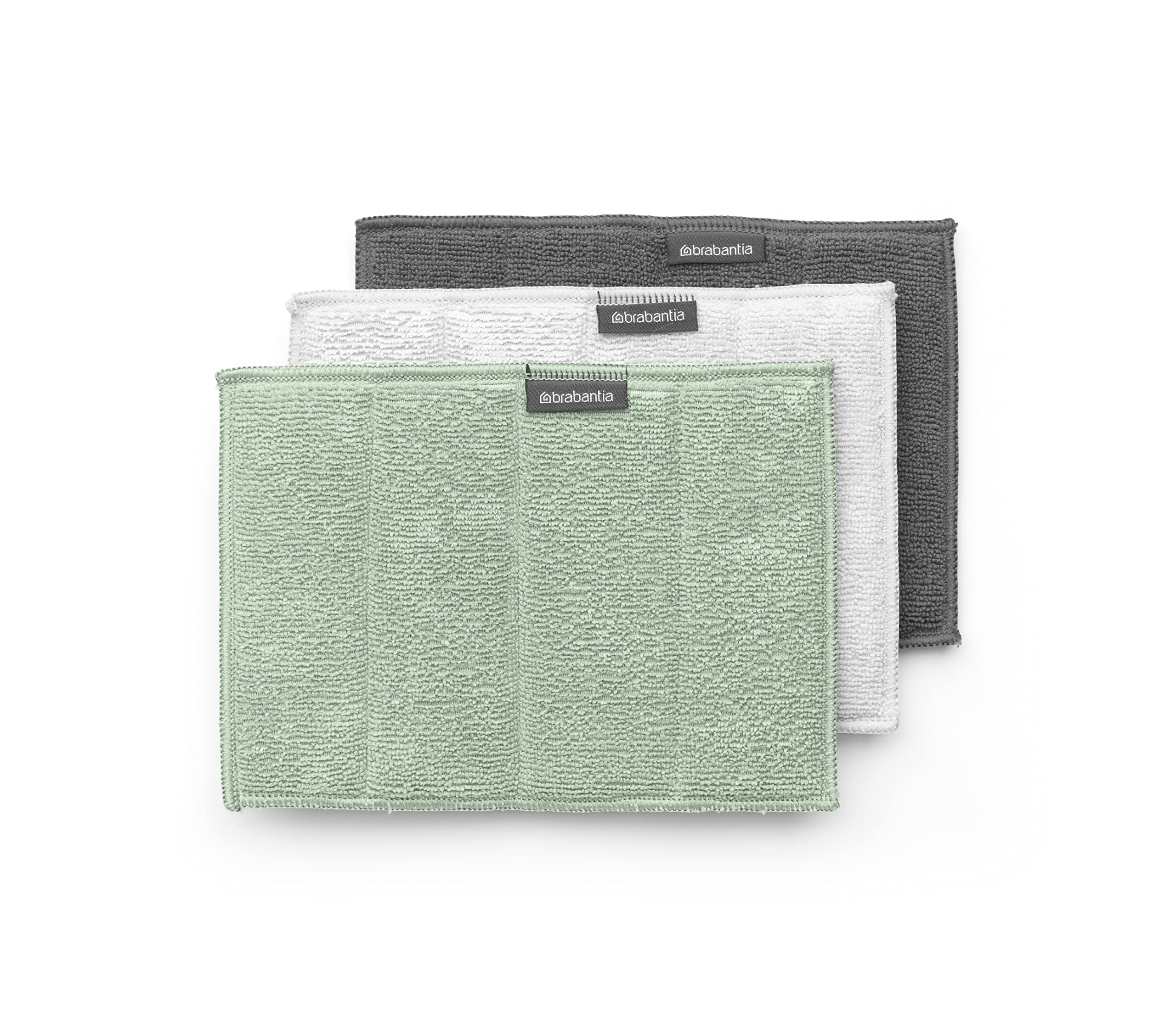 Brabantia - Sinkside Reinigungstücher Mikrofaser - Maschinenwaschbar - Saugt das 7-Fache Seines Eigengewichts Auf - Für die Reinigung von Geschirr, Arbeitsflächen & Spiegeln - 3er Set - Image 7