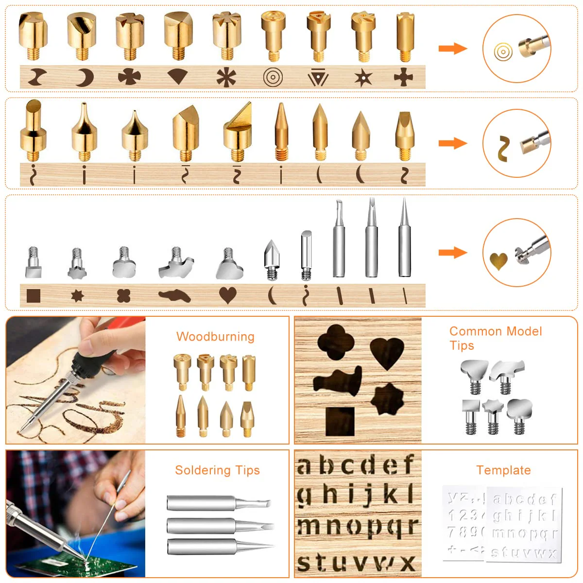 Brandmalerei Lötkolben Set, Brandmalkolben Set Temperatur Einstellbar 220~480 ℃ für Holz Leder Brennkolben DIY Kunst Geschenkset Farbstifte, Leder Gravieren Schweißen, Skulptur Holzbrandmalerei - Image 10
