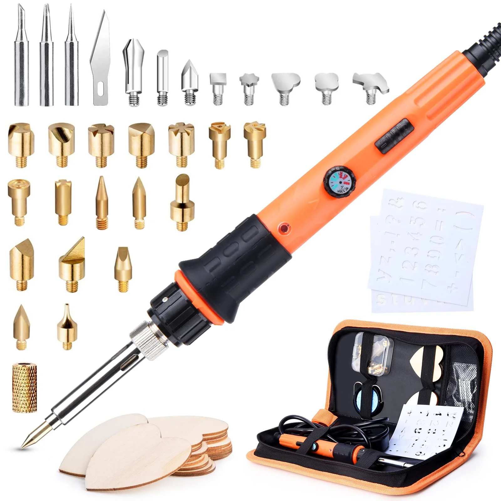 Brandmalerei Lötkolben Set, Brandmalkolben Set Temperatur Einstellbar 220~480 ℃ für Holz Leder Brennkolben DIY Kunst Geschenkset Farbstifte, Leder Gravieren Schweißen, Skulptur Holzbrandmalerei - Image 12
