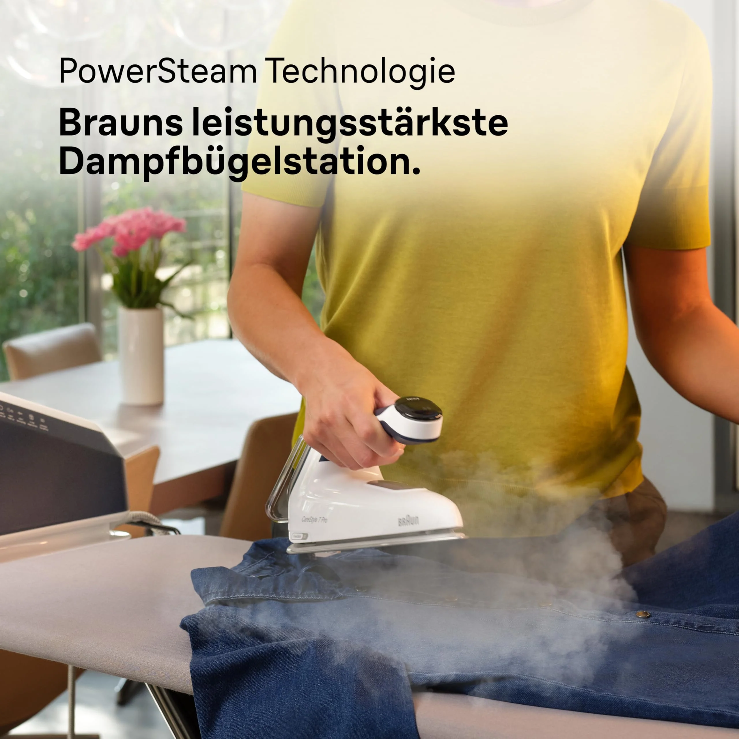 Braun CareStyle 7 Pro Dampfbügelstation IS 7282 BL – Dampfbügeleisen mit FreeGlide 3D Bügelsohle, iCare-Funktion, abnehmbarer 2 L Wassertank, Dampfstoß 600 g/min, 2700 Watt, Blau/Weiß - Image 4