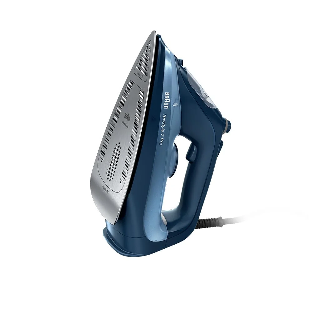 Braun TexStyle 7 Pro Dampfbügeleisen SI 7160 BL - Bügeleisen mit Freeglide 3D Bügelsohle, Vertikaldampf, 3000 Watt, Blau - Image 10