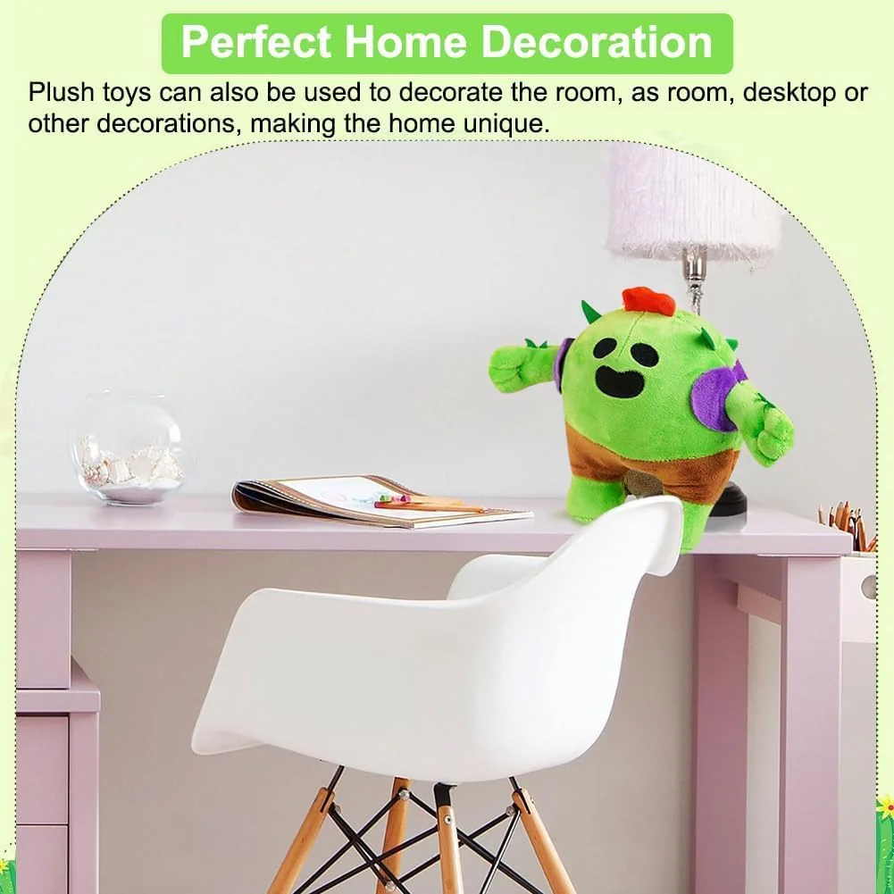 Brawl-Stars Plüschtier, 20cm Brawl-Stars Kuscheltiere Cactus Kuscheltiere Plüschtier Kaktus Grün Kaktus Kuscheltier, Kaktus Figuren Kaktus Plüsch Kaktus Puppe Stofftier Cactus Puppe für Fans Kinder - Image 3